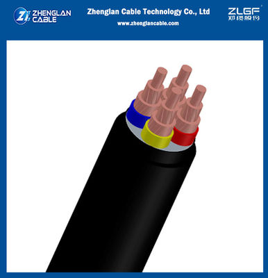 Kable zasilające niskonapięciowe z miedzią Xlpe, izolowane PVC, 0,6 / 1KV, 3 rdzenie + 1 (CXV) dla IEC 60228, IEC 60502-1