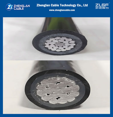 Izolowany kabel napowietrzny 15KV 25KV 35KV z czarną warstwą wewnętrzną i zewnętrzną warstwą HDPE