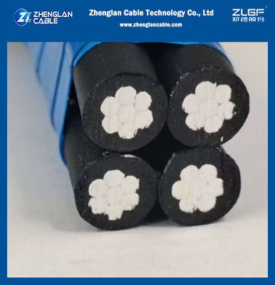 Izolowany przewód aluminiowy napowietrzny 4X16 4X25 4X35 4X50 mm2 4-żyłowy kabel napowietrzny typu ABC niskiego napięcia
