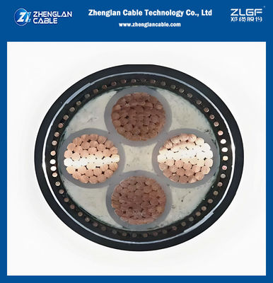 4 rdzenie Kabel zasilający 95mm2 CU/AL Izolacja przewodnika PVC/XLPE Nominalne napięcie 0,6/1kV I 1,9/3,3kV Z izolacją PVC