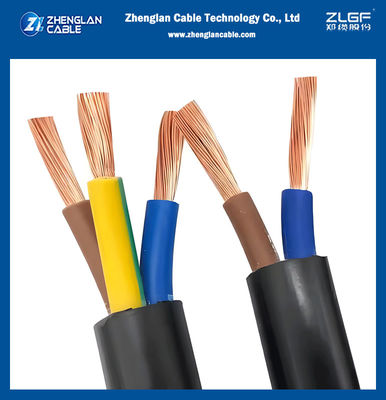 Elastyczny PVC Jacketed RV-K Kabel 0,6/1KV dla okrągłego kształtu przewodnika w środowiskach przemysłowych