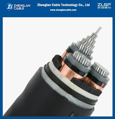 8.7/15kv 3 rdzenia średniego napięcia Kabel napędowy taśma miedziana taśma tarcza stalowa 3x300mm2 IEC 60502-2