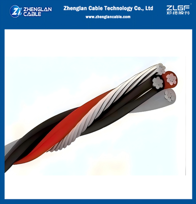 Czterokątny kabel aluminiowy 3x70+70 mm2 Goły Neutralny ?? AAC/XLPE+AAC 0.6/1kv Przewodnik aluminiowy XLPE izolacja NBR 8182