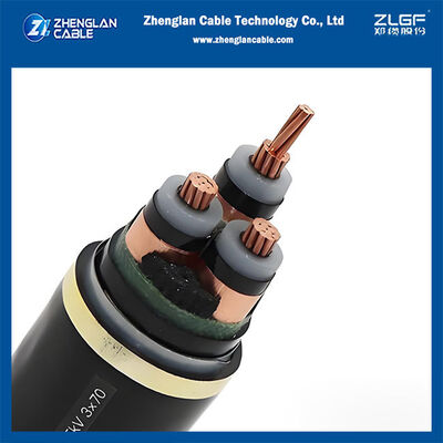 Opancerzony kabel średniego napięcia o niskiej zawartości dymu i bezhalogenowy (LSZH) IEC 60332-1/IEC60332-3-24 Trudnopalny kabel zasilający SN