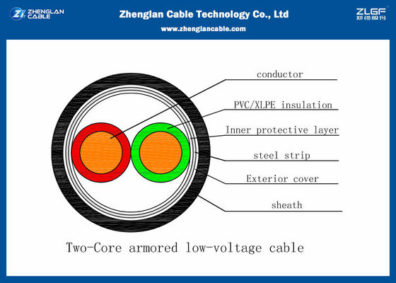 IEC 60502-1 2C Przewód napędowy opancerzony, izolowany Xlpe (CU/XLPE/LSZH/STA/NYBY/N2XBY/NYRGBY/NYB2Y)