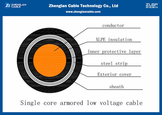 Nominal Section：1*50~1*1000mm² 1 Core Al/CU XLPE Insulated, Steel Tape Armoured, PVC Sheathed Power Cable(NA2XBY/NAYBY)